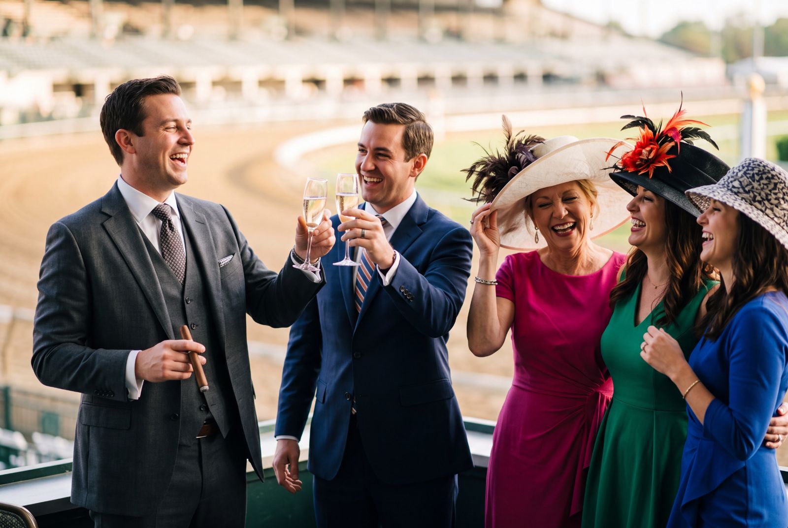 Owners toasting trackside on race day